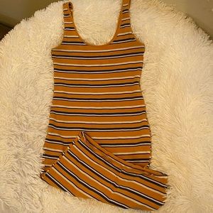 Stripped body con dress